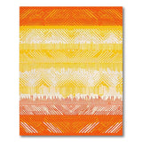 Multi-color and Patterns Vibrant Orange Yellow Geometric Area Rug