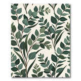 Eucalyptus Leaves Green Boho Area Rug