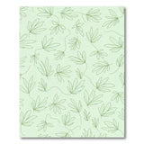 Mint Green Leaf Line Art Area Rug