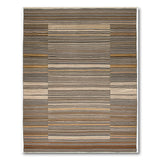 Geometric Striped Brown Tan Area Rug