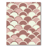 Pink Scallop Wave Geometric Area Rug