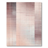 Distressed Pink Grid Area Rug