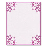 Elegant Pink Swirl Border Area Rug