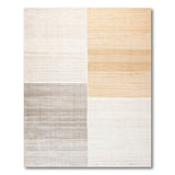 Modern Beige Neutral Striped Block Area Rug