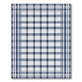 Navy Blue Checkered Washable Area Rug