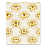 Golden Evil Eye Sunburst Boho Area Rug