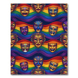 Rainbow Carnival Mask Area Rug