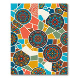 Vibrant Mandala Mosaic Area Rug