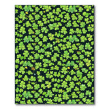 Floral Vintage Green Lush Green Shamrock Clover Area Rug