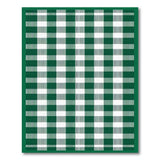 Green Green White Checkered Rustic Farmhouse Rug