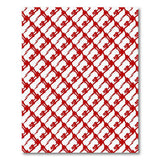 Bold Red Lattice Geometric Area Rug