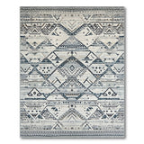 Geometric Grey Southwestern Geometric Area Rug