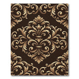 Opulent Gold Baroque Filigree Area Rug