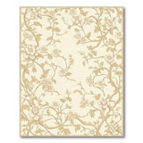 Beige and Neutral Elegant Beige Floral Vine Area Rug
