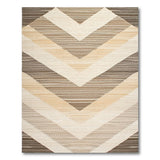 Beige Chevron Geometric Area Rug
