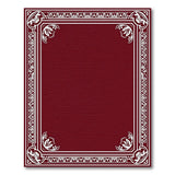 Ornate Burgundy Border Traditional Persian Rug