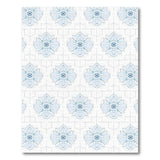 Blue Teal Geometric Mandala Area Rug
