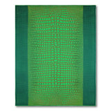 Emerald Green Crocodile Skin Area Rug