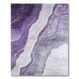 Purple Marble Gold Vein Abstract Area Rug