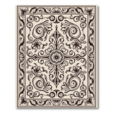 Ornate Beige Persian Floral Beige and Neutral Area Rug