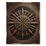 Distressed Vintage Compass Rose Rug