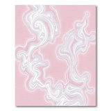Dreamy Pink Marble Swirl Area Rug