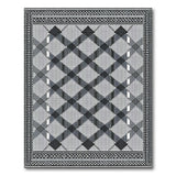Black and White Geometric Modern Black White Geometric Crosshatch Area Rug