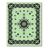 Mint Green Floral Lace Mandala Area Rug