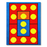 Bold Yellow Circle Multi-Color Geometric Rug