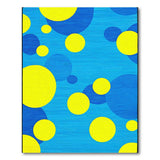 Playful Yellow Blue Bubble Area Rug