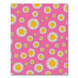 Pink Vibrant Pink Daisy Scatter Area Rug