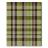 Green Red Plaid Rustic Farmhouse Area Rug