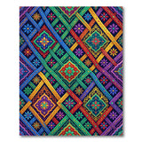 Vibrant Multi-Color Trellis Floral Area Rug