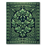 Royal Green Laurel Wreath Area Rug