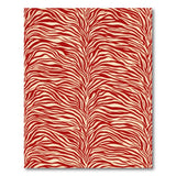 Red Zebra Stripe Area Rug