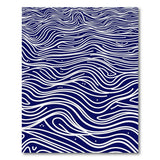 Abstract Area Navy Wavy Abstract Area Rug