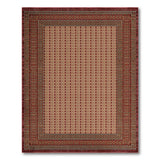 Red Border Traditional Persian Area Rug