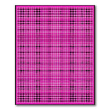 Pink Black Geometric Grid Area Rug
