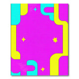 Vibrant Purple Yellow Geometric Abstract Area Rug