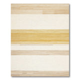 Beige Yellow Horizontal Stripe Area Rug