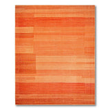 Modern Orange Geometric Stripe Area Rug