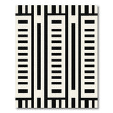 Black and White Bold Stripe Bold Black White Geometric Stripe Area Rug