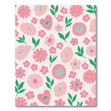 Floral Vintage Pink Whimsical Pink Floral Scatter Area Rug