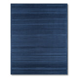 Navy Striped Textured Area Rug