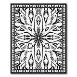Black White Heritage Tribal Geometric Heritage Tribal Area Rug