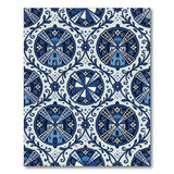Delft Blue Windmill Floral Area Rug