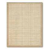 Beige and Neutral Beige Grid Geometric Area Rug