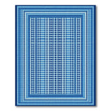 Blue Grid Modern Geometric Area Rug