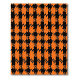 Geometric Modern Bold Orange Black Houndstooth Area Rug