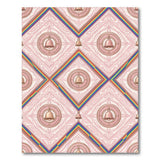 Pink Bell Rainbow Geometric Area Rug